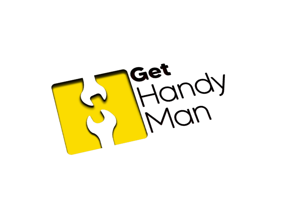 לוגו מעוצב על מוקאפ הנדימן