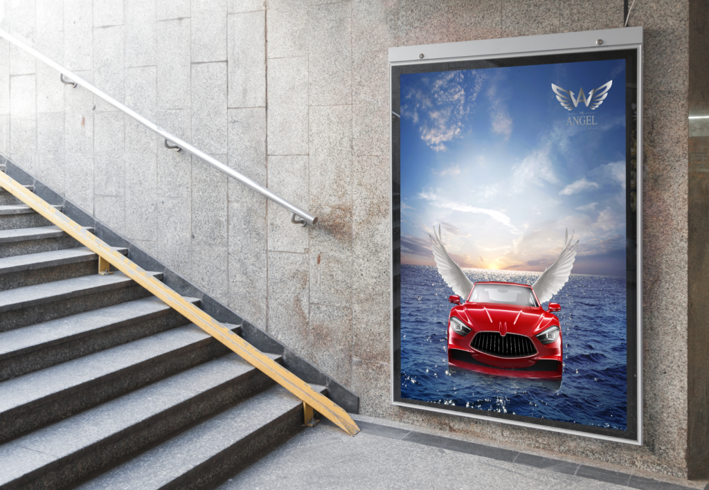 מודעה מעוצבת על מוקאפ